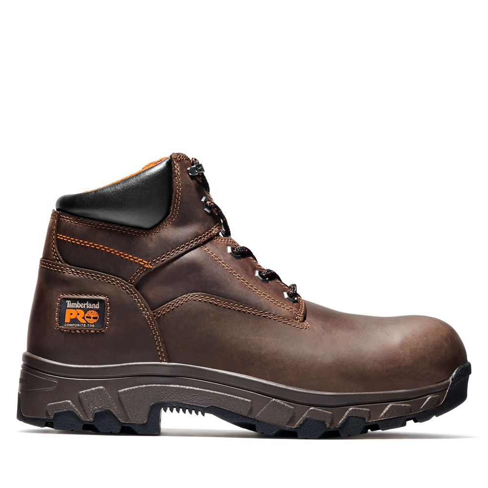 Timberland Mens Work Boots PRO® Workstead 6" Comp Toe - Brown - India RY5618243